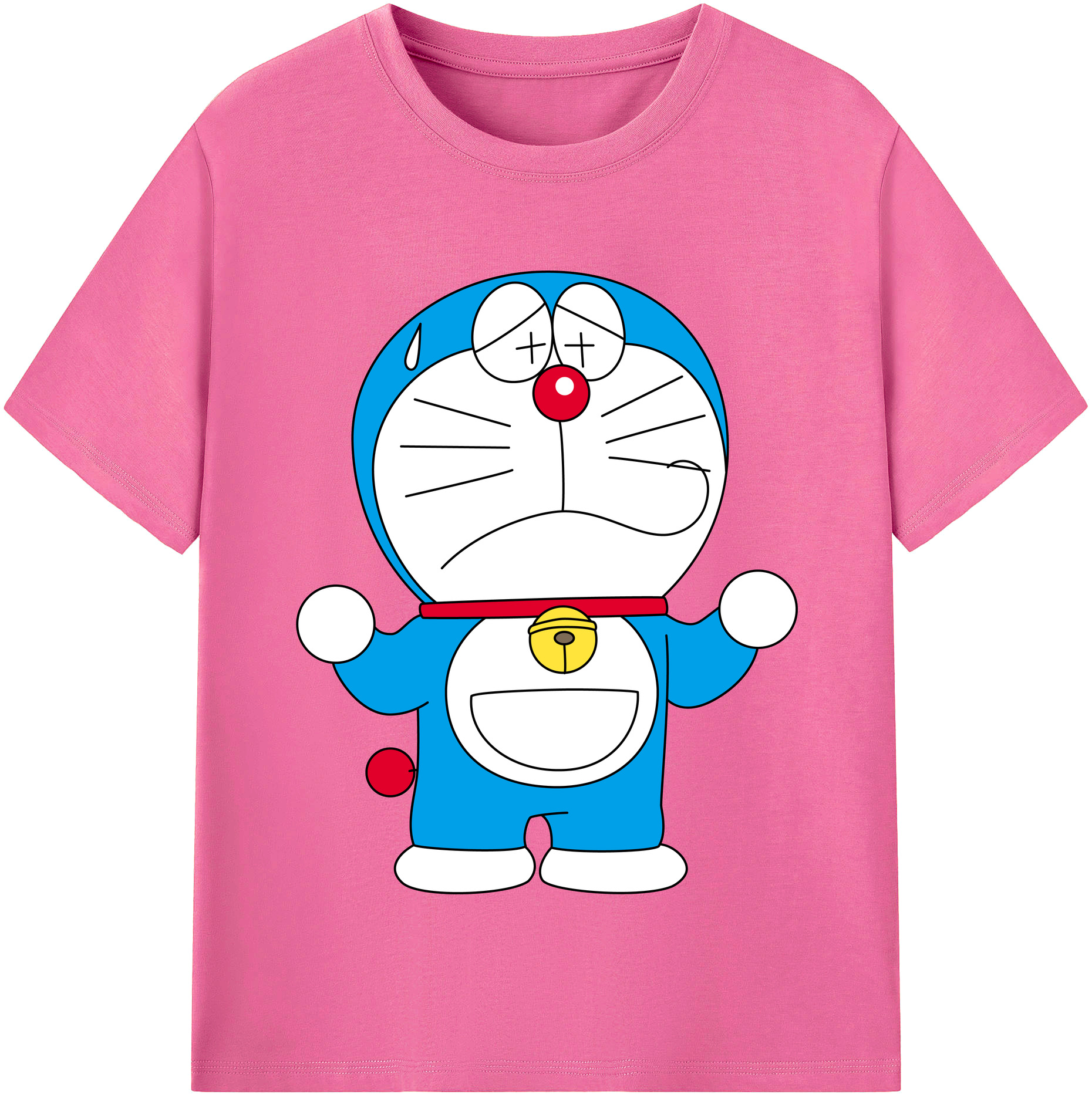 （画像用） ドラえもん Doraemon レディースカジュアルプリントTシャツ（綿100％）